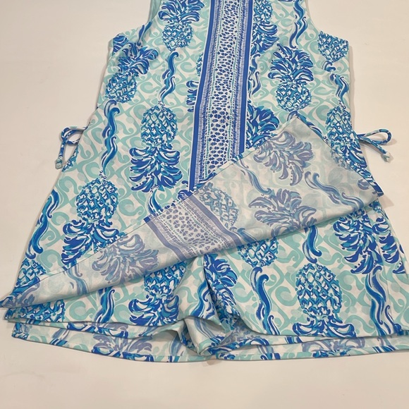 Lilly Pulitzer Donna Romper Out Of The Blue Size 8 EUC - Picture 8 of 11